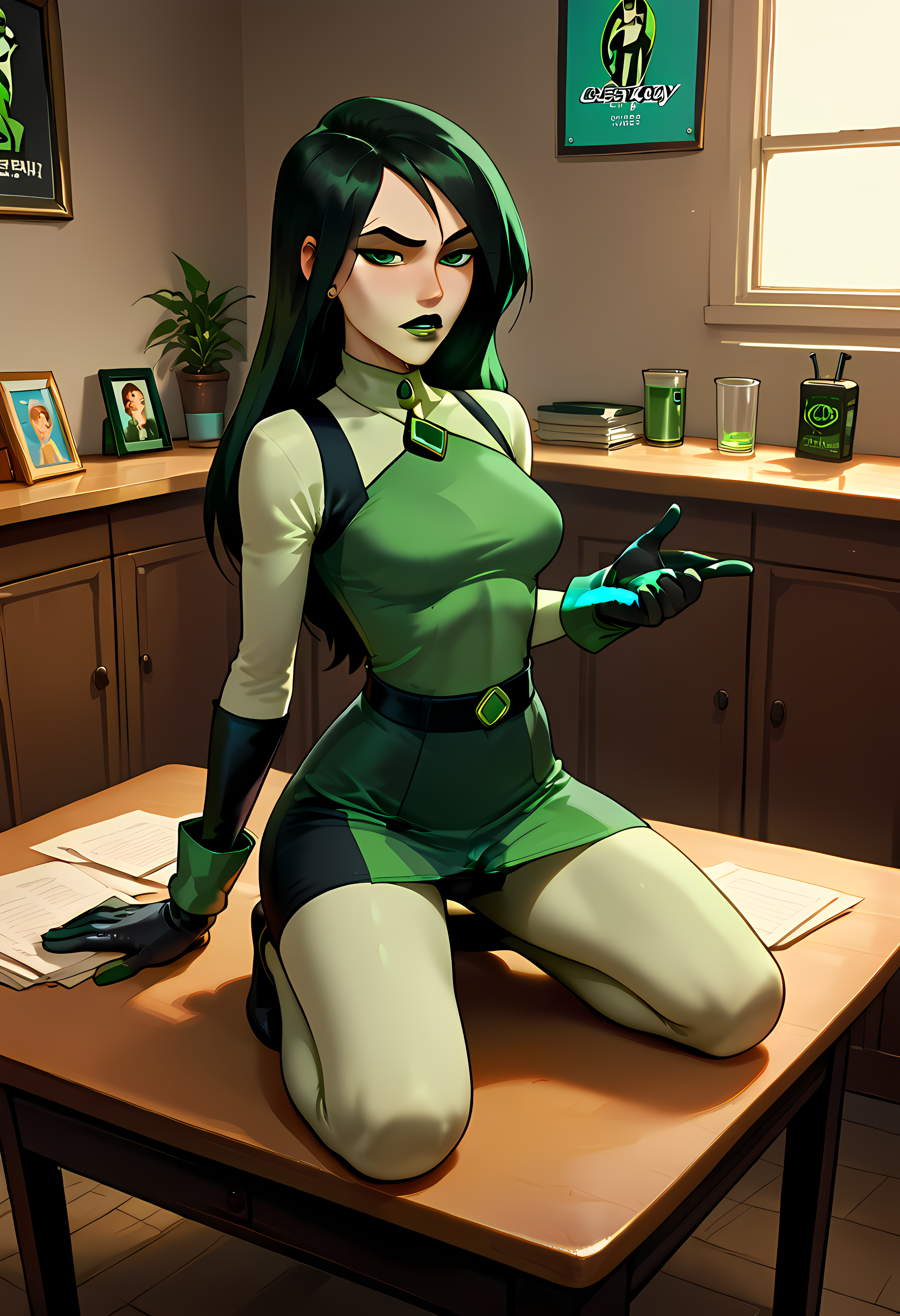 00028-2919954835-score_9 score_up_8 score_up_7 score_up_6  _lora_Shego_pony_1_ shego kneeling on table  _lora_KneelingOnTable_epoch_29_0.png